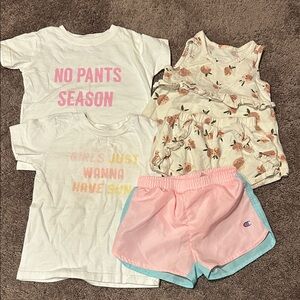 Toddler girls 24m & 2T small shop summer tshirt, shorts & 2 piece set bundle